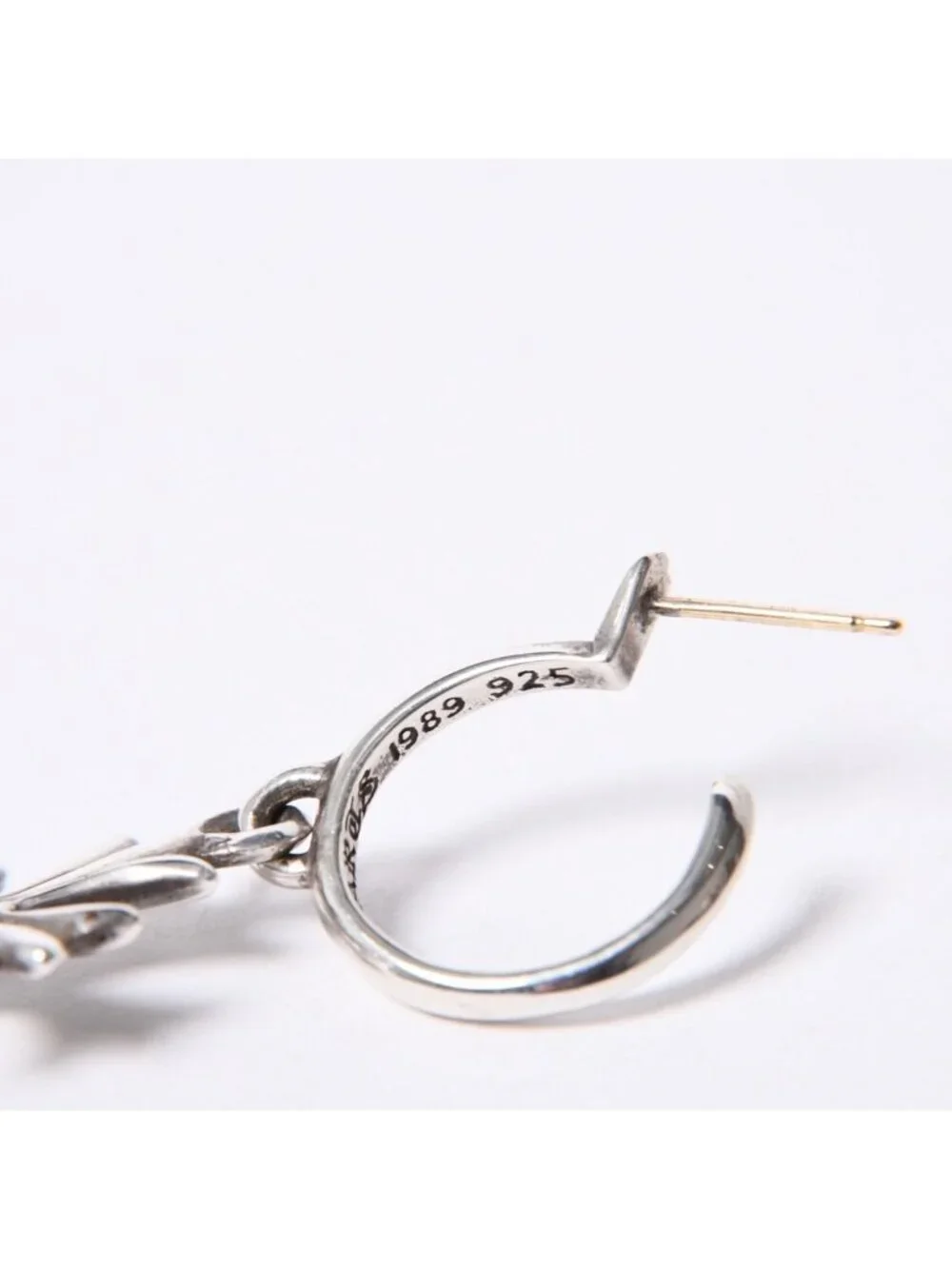 Chrome Hearts 1 Ball Tiny CH Cross Charm Single Earrings 5.2 925 Sterling